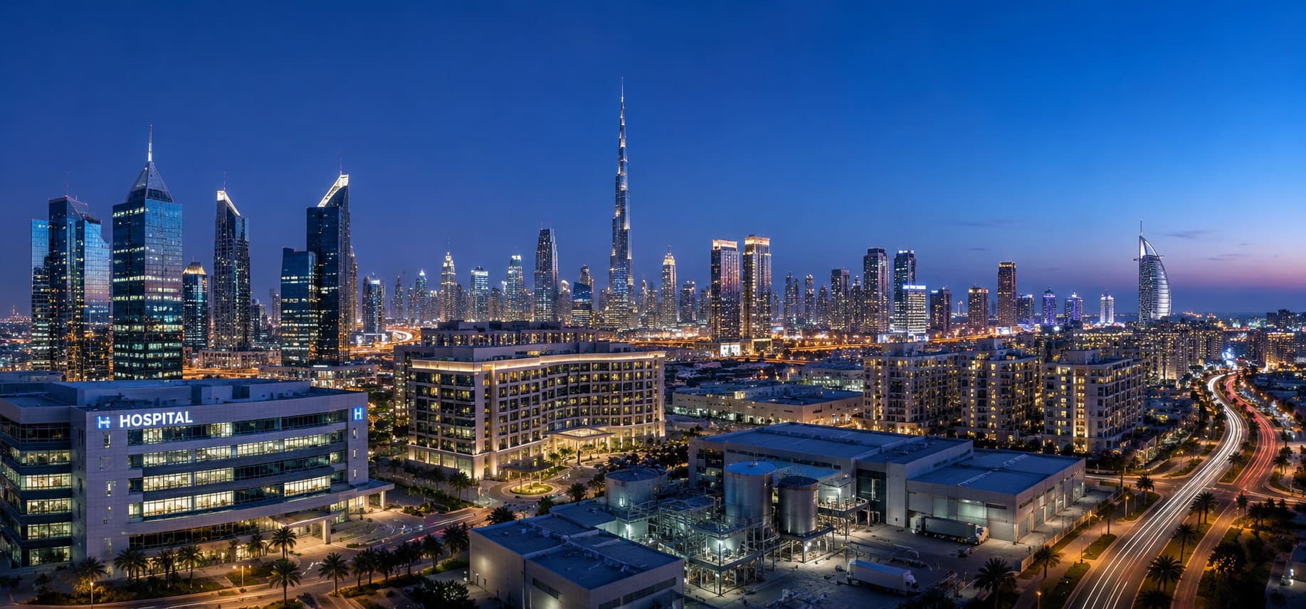 collage of industries served across the UAE
