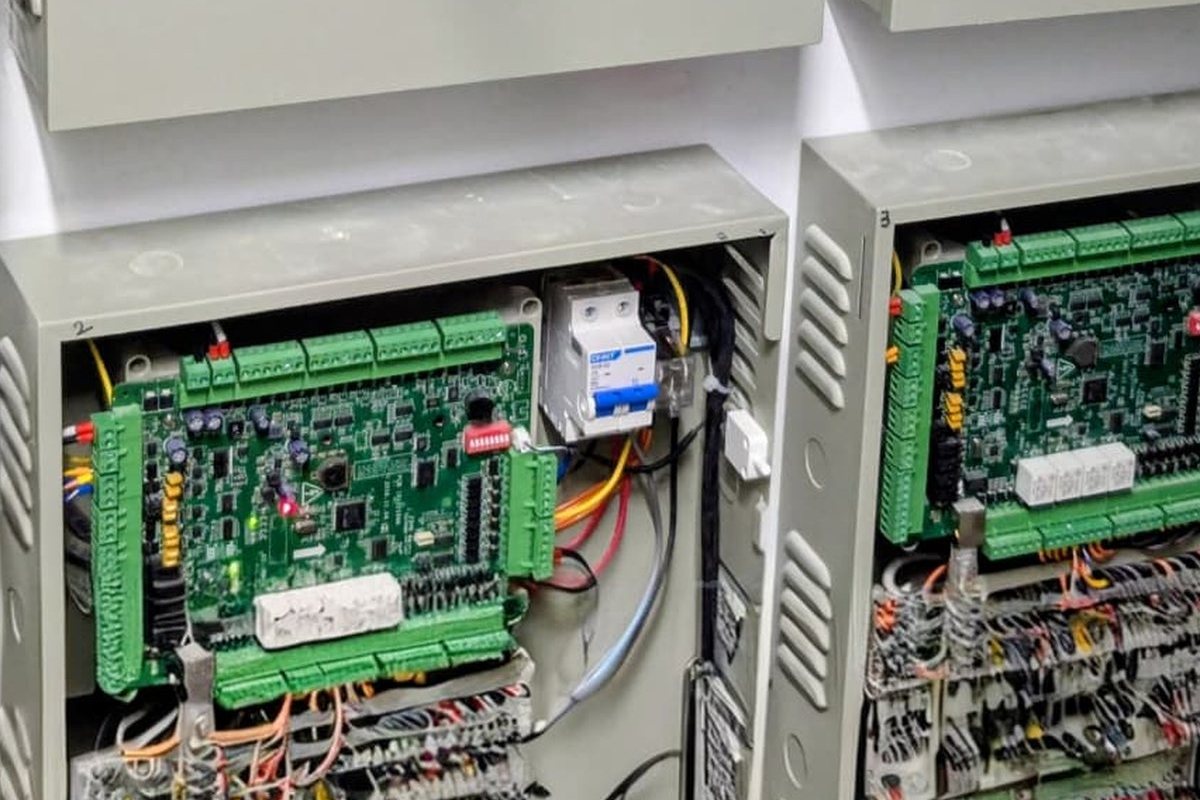 access control panels and door controllers installed by Infosys Solutions