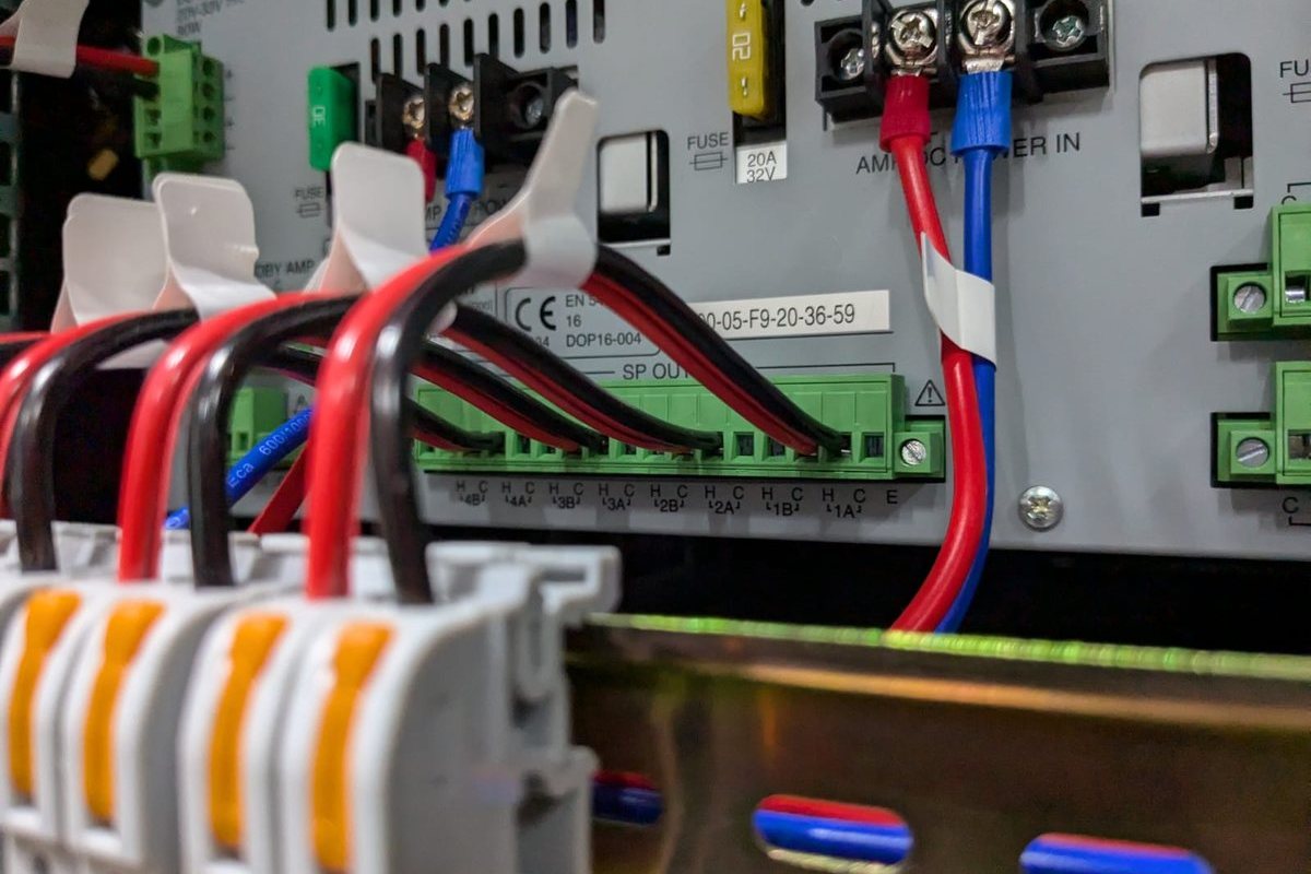 public address amplifier and speaker wiring installed by Infosys Solutions